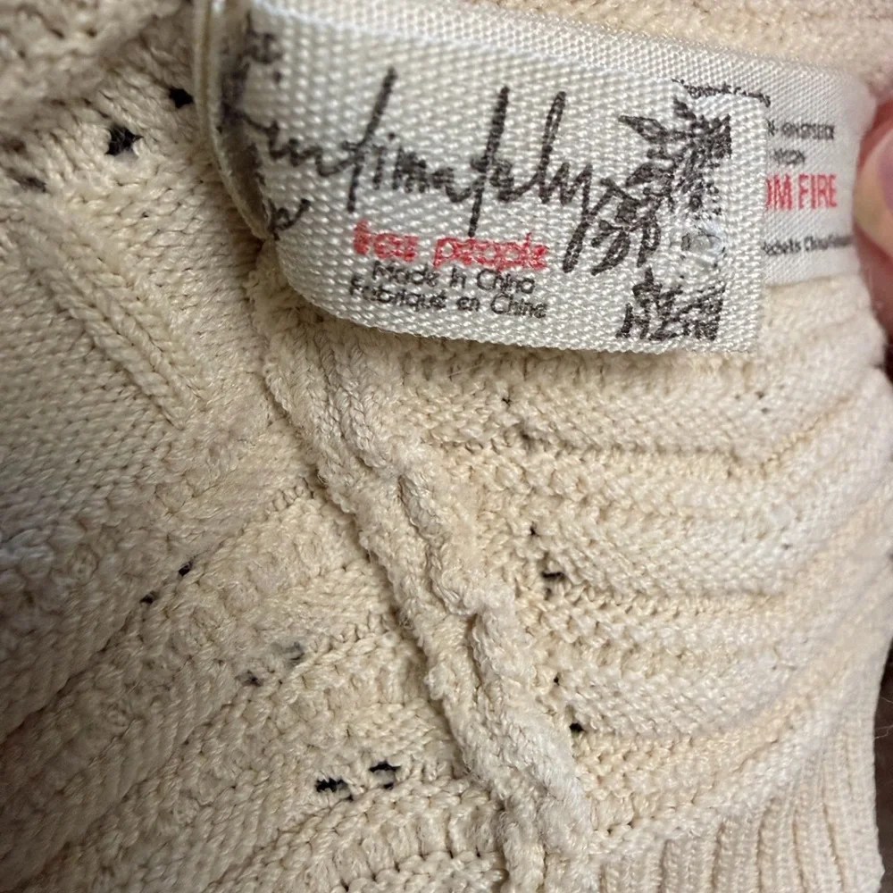 Free People Cream Knit bralette size small - Picture 3 of 3